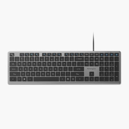Kensington KB515 USB-C Wired Keyboard, QWERTY Full-Size Layout, Quiet Scissor-Switch Keys, Programmable, Copilot Hotkey, USB-A Adapter Included, Compatible with Windows, Black (K75410NA) - size: Full size, style: Wired
