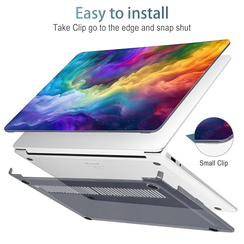 Mektron Printed Case for 2025 Microsoft Surface Laptop Windows 11 Copilot+ PC Surface Laptop 13 inch Touchscreen Display Cover Fits Model 2095, Rainbow Cosmic - color: Rainbow Cosmic