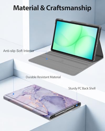 FINTIE Keyboard Case for Samsung Galaxy Tab A11 Plus/A9 Plus 11'', Lilac | 3 Viewing Angles, Detachable Bluetooth Keyboard, Rechargeable Battery, Dual Protection, Work Study Travel Use - color: lilac