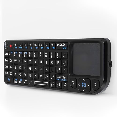 LICAEVEY Wireless Keyboard with Touchpad, Rechargeable Backlit Portable Keyboard, 2.4GHz USB for PC & USB C Devices, Ultra Thin Compact Design