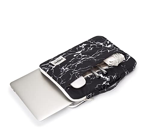 Kinmac 360° Heavy Duty Protective Laptop Sleeve Case Bag Cover with Handle for MacBook Air 13 inch,iPad Pro 13 inch and 13.3 inch HP,Dell,Lenovo,Asus,Acer Laptop (Black Marble) - color: Black Marble, size: 12 inch-13.3 inch