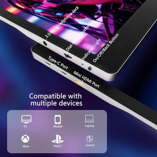 4K Portable Monitor, 15.6-inch, with Touchscreen, Ideal for Gaming | HDR Support | 100% sRGB | Lightweight Metal Portable Travel Monitor | Compatible with Laptops/PCs/Macs/PS5/PS4/Switch
