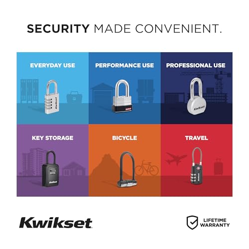 Kwikset High Security Bicycle U-Lock, Hardened Steel, Anti-Theft Bike Lock, 1 Pack, Black