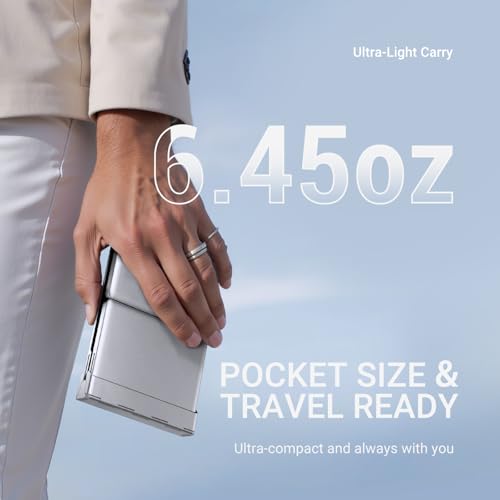 iClever Foldable Bluetooth Keyboard, Ultra-Slim Metal Keyboard with USB-C Charging, Tri-Folding Design for Laptop, iPad, iPhone, Tablet - Sync 3 Devices, Portable & Space-Saving