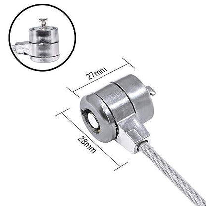 YACSEJAO Notebook Lock and Security Cable Laptop Cable Lock Hardware Security Cable Lock Anti Theft for All Devices with 3x7mm Keyholes are Supported(1.2M/3.9FT)