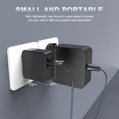 45W Charger Compatible with Lenovo Laptop Round Tip Power Supply AC Adapt | 4.0x1.7mm Round Tip Replacement Laptop Charger AC Adapter Power Supply for IdeaPad 3/5/6/15, Flex 15 Series - color: Black-1
