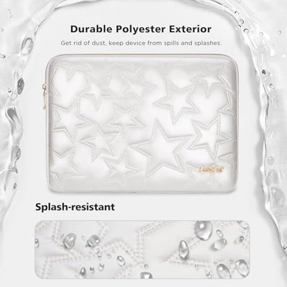 14 inch Laptop Sleeve Case for 14" MacBook Pro M5 M4 Max, Surface Laptop Studio 2, ThinkPad E14 Gen 6, IdeaPad 3i, 14.5" XPS 14, Inspiron 14, 14" Yoga Pro 7, HP Laptop Bag Cover, Off-White - color: Off-white, size: 14 inch / Macbook 14