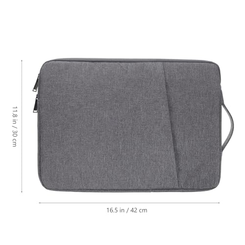 OSALADI Sturdy Laptop Bag and Tablet Carrier for 15.6 Inch with Shockproof Protection, Lightweight Computer Sleeve Briefcase for Travel and Business, Dark Gray