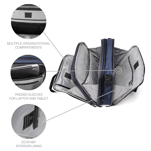 Travelpro Altitude Full Expansion Brief, Business Bag, 16 Inch Laptop, Work, Travel, Water Resistant, Men and - color: Aviator Navy