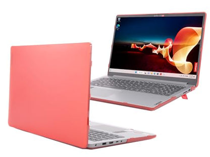 mCover Case Compatible ONLY for 2022-2024 15" Lenovo IdeaPad 1 Series (15ADA7 / 15AMN7 / 15ALC7 / 15IAU7 / 15IGL7 / 15IJL7 / 15IRU7) Windows Laptops (NOT Fitting Any Other Models)- Red - color: Red