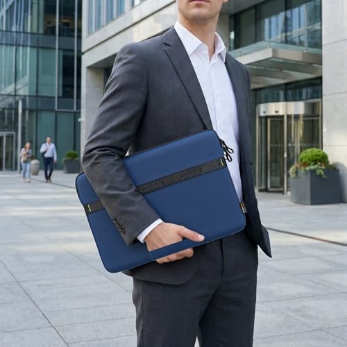13.3-14 inch Laptop Sleeve Case Protective Briefcase Computer Bag, Blue | Waterproof Polyester, Fits Most Laptop Models, Shockproof Interior, Smooth Zippers, Slim Profile - color: Blue, size: 14inch