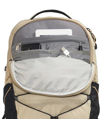 The North Face Borealis Commuter Laptop Backpack, Gravel/Blk-NPF, OSFA | Water Repellent, Laptop Sleeve, Large Main Compartment - color: Gravel/Tnf Black-npf
