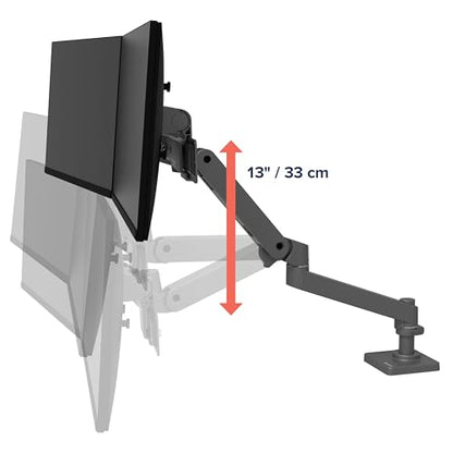 Ergotron – Upgraded LX Pro Premium Dual Direct Monitor Arm, VESA Desk Mount – for 2 Monitors Up to 27 Inches, 9 lbs Each – Dark Grey - color: Dark Grey