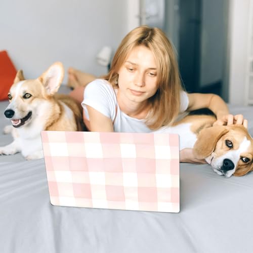 Seorsok Compatible with MacBook Pro 13 inch Case M2 2023,2022,2021-2016 A2338 M1 A2251 A2159 A1989 A1708 A1706,Cute Pink Retro Checkered Aesthetic Plastic Hard Case&Transparent Keyboard Cover,Pink - color: Pink Checkered, size: Pro13（A2338 M1 A2251 A2289