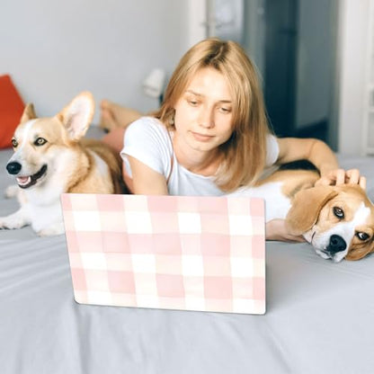 Seorsok Compatible with MacBook Pro 13 inch Case M2 2023,2022,2021-2016 A2338 M1 A2251 A2159 A1989 A1708 A1706,Cute Pink Retro Checkered Aesthetic Plastic Hard Case&Transparent Keyboard Cover,Pink - color: Pink Checkered, size: Pro13（A2338 M1 A2251 A2289