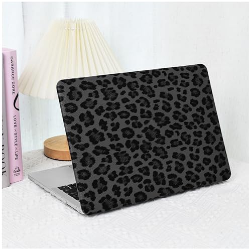 for MacBook Pro 13 Inch Case 2026-2016 M2 M1 A2338 A2251 A2289 A2159 A1989 A1708 A1706, PU Leather Cheetah Leopard Print Hard Shell & Keyboard Cover, Black - color: Leopard Black, size: 2016-2026 Macbook Pro 13 inch M1 M2