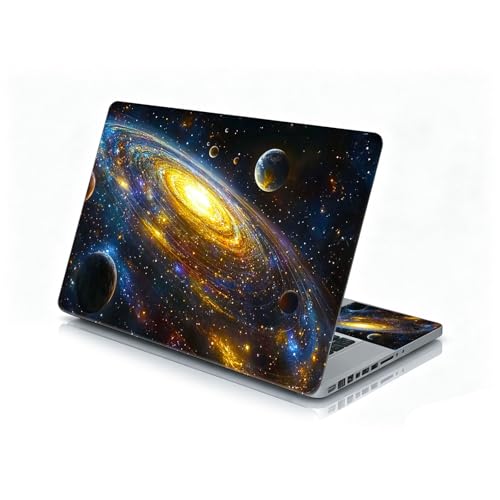 Universal Laptop Skin Sticker Decal, 12"-15.6" Aesthetic Vinyl Wrap, Nebula Planets Waterproof Notebook Cover Art Protector for MacBook HP Dell Lenovo, Fits 13" 14" 15" 15.6" - color: Nebula Planets