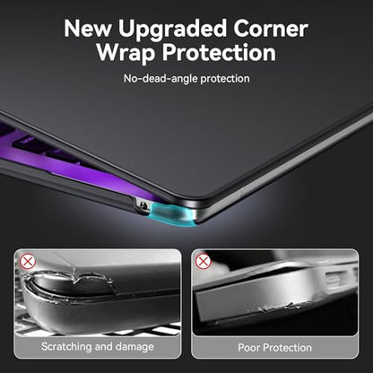 EooCoo Case for MacBook Air 15 inch M5 M4 M3 M2 2026-2023, Matte Black | Easy to Install, Sturdy, Plastic Hard Shell Case & Keyboard Cover & Screen Protector, Model: A3448 A3241 A3114 A2941 - color: Matte Black