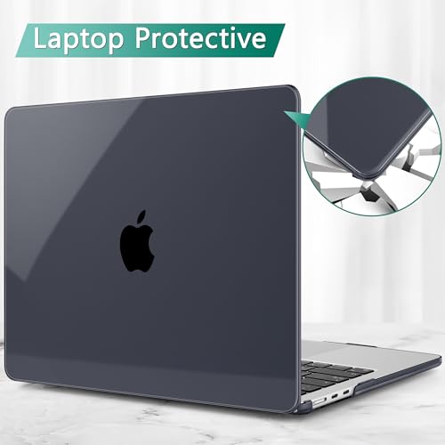 May Chen for 2026 MacBook Air 15 inch Case 2025 2024 2023 A3448 M5 A3241 M4 A3114 M3 A2941 M2 with Liquid Retina Display & Touch ID, Plastic Hard Shell with Keyboard Cover - Crystal Black - color: Crystal Black