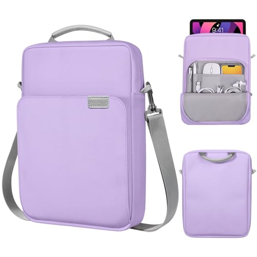 MoKo 9-11 Inch Tablet Sleeve Bag Handle Carrying Case with Shoulder Strap | Fits iPad Pro/Air/A16 11-inch, iPad 10th 10.9, iPad 9/8/7th 10.2, iPadAir 5/4th 10.9 and Tab S8/S9 11-inch, Purple - color: Purple, size: 9-11 inch