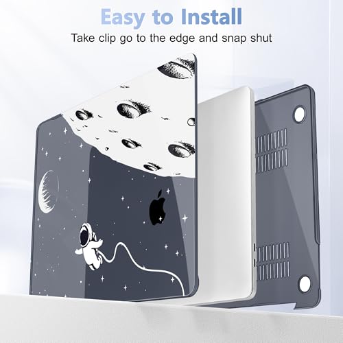 May Chen for MacBook Pro 13 inch Case 2022 2021 2020 Release A2338 M2 M1 A2289 A2251, Plastic Crystal Hard Shell Case Cover for MacBook Pro 13 inch Touch Bar Fits Touch ID, Astronaut Flight - color: Astronaut Flight