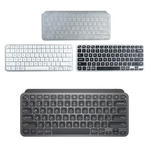 Waterproof Laptop Keyboards Covers Silicone Protective Film for Keys Wireless Keyboards - color: Black