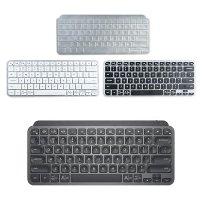 Waterproof Laptop Keyboards Covers Silicone Protective Film for Keys Wireless Keyboards - color: Black
