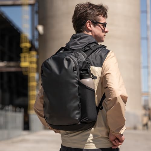 WANDRD NIMBUS 18L: Lightweight Travel Backpack for Men and Women, Weather Resistant Everyday Bag with Padded Shoulder Straps, Laptop Bag and Traveling Bag for Office (Black) - color: Black