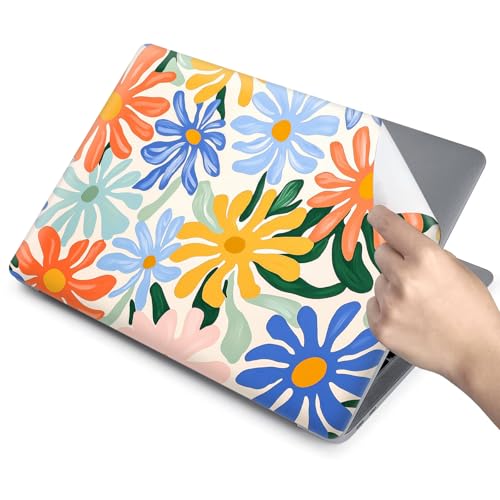 Universal Laptop Skin for 13-16 Inch Laptops,Vinyl Protective Sticker Decal,Easy DIY Trim-to-Fit for HP/Dell/MacBook,Bubble-Free & Removable,Abstract Floral - color: Abstract Floral