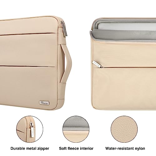 Voova 15.6-16 Inch Laptop Sleeve, Laptop Case, MacBook Case, Apricot | Slim splash-proof 16-inch laptop sleeve compatible with MacBook Pro M1-M5 Max, HP, Lenovo, Acer and Asus for daily use - color: Apricot, size: 15.6-16 Inch