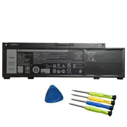 51Wh 266J9 Battery Replacement for Dell G3 15 3590 3500 G5 15 5500 SE 5505 P89F Inspiron 5490 INS 15PR-1545W 1548BR 1645W 1742BR 1742W Series 0415CG C9VNH 0PN1VN 0M4GWP 11.4V 3-Cell - size: 10.35×3.43×0.29 in 266J9