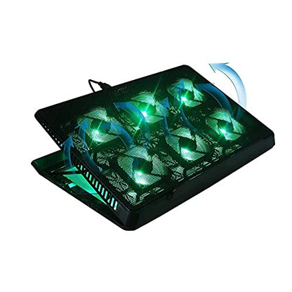 Cooling Pad Gaming Laptop Cooler - USB Powerful Laptop Cooling Pad with 6 Fans Quiet Slim, Light Weight Fits for 15.6-17Inch Notebook Very Silent