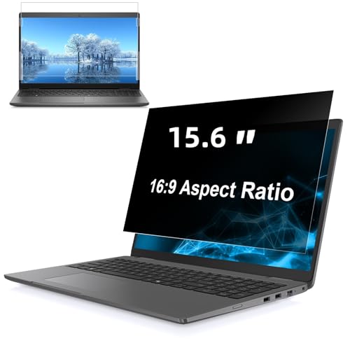 15.6 Inch 16:9 Laptop Privacy Screen Filter, Computer Monitor Privacy Shield, Anti Scratch Anti Spy Anti Glare Blue Light Screen Protector - size: 15.6 Inch