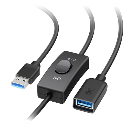 Cable Matters 5Gbps USB 3.0 Extension Cable with On Off Switch, 6ft | Supports Data and Power, USB 3.0 On/Off Switch - size: 6 Feet
