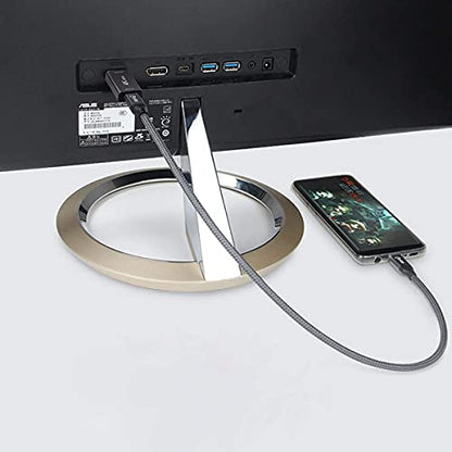 chenyang USB C to HDMI Converter USB C Source to HDMI Sink HDTV Adapter (The HDMI Must be Connected to The Monitor, not The Host.You Need to use The 10Gbps USB C to C Cable,Other Cable not Work) - color: Silver HDMI Adapter