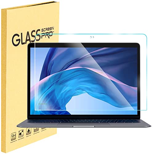 Tempered Glass Screen Protector for MacBook Air 13 (M1 2021-2018, A2337, A2179, A1932), MacBook Pro 13 (M2, M1 2023-2016), Mac Pro 13 (MA2338, A2289, A2251, A2159, A1706, A1708), No Bubble - size: MacBook Air 13”
