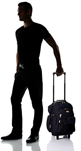 Everest Deluxe Wheeled Backpack, Navy, One Size - color: Navy