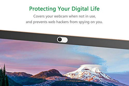 CloudValley Laptop Webcam Cover Slide, Metal 0.023 Inch Ultra-Thin White | Web Webcam Cover for MacBook Pro / Air, Laptop, iMac, iPad, iPhone 8/7, PC Accessories, Privacy Protection, 2 Packs - color: White-2 Pcs