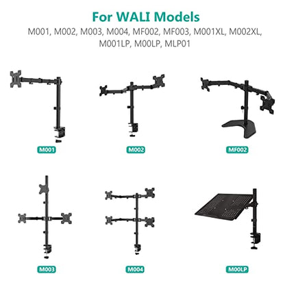 WALI C Clamp Base Stand Mounting Accessory, Desk c-clamp for WALI Monitor Mount Workstation System (C-CLAMP), Black