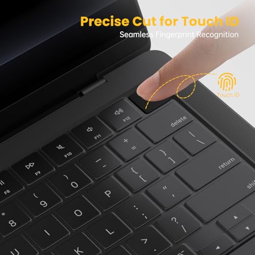 CaseBuy Keyboard Cover for 2026 2025 MacBook Pro 14" & 16" M5 M4 M3 Pro/Max | MacBook Pro Accessories, Ultra Thin Invisible High Transparency Keyboard Skin, Spill & Dsut Resistant TPU Protector Tinted - size: MacBook Pro 14"(2021-2026)