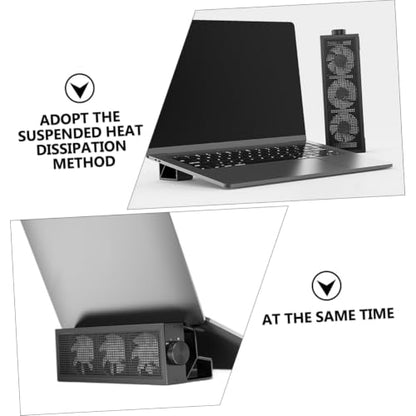 POPETPOP RGB Adjustable Speed Laptop Cooling Pad with Aluminum Heightened Stand, Professional Notebook Cooler for Gaming and Office Use