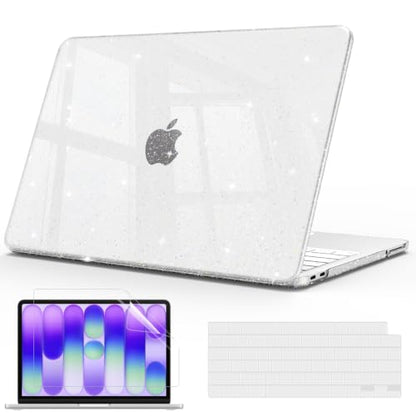 B BELK Glitter Case for MacBook Neo 13 inch 2026 Release Model A3404 | Clear Sparkly Scratch Resistant Protective Hard Shell for Mac Neo Case with Keyboard Cover & Screen Protector, Bling Clear - color: Glitter Clear