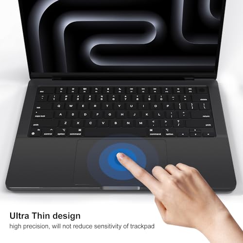 Palm Rest Cover Skin Compatible with 2026 2025-2023 MacBook Pro 14" M5 M4 M3 A3427 A3426 A3112 A3401 A3185 A2992 A2918 Trackpad Protector Touch Pad Cover Skin, Macbook Pro 14" Accessories, Space Black - size: 2023+ MacBook Pro 14" M4 M3(Black)