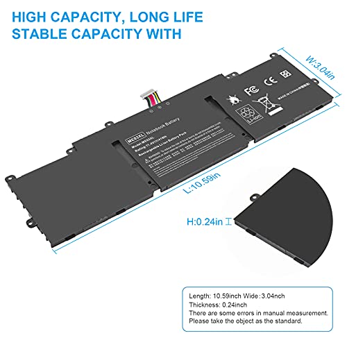 ME03 ME03XL Laptop Battery for HP Stream 11-D 13-C Series 13-c110nr 13-c010nr 13-c014tu 11-d010nr 11-d020nr 11-d010wm 11-d011wm Notebook 787521-005 787089-541 TPN-Q154 TPN-Q155 TPN-Q156 HSTNN-UB6M - size: 10.59*3.04*0.24inch