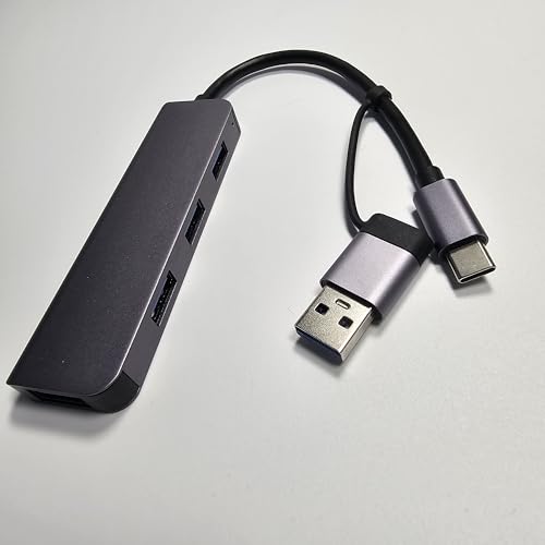 USB Hub Extrended Multiple Port USB 3.0 Hub with 5Gbps High Speed Data Transfer, Compatible with Window Mac Laptop Desktop iMac Surface Flash Drive HDD