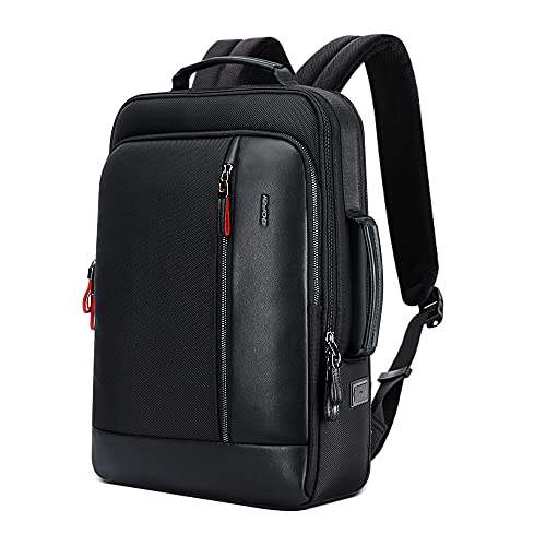 BOPai Intelligent expandable large Smart 15.6 inch Backpack Travel Friendly Water Resistant Anti-Theft Laptop Rucksack with USB Charging Business Laptop Backpack Men Black Multi-Functional - color: Black1