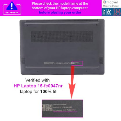 mCover Case Compatible ONLY for 2023-2024 15.6-inch HP Laptop 15-FCxxxx / 15-FDxxxx Series Windows Notebook PC (NOT Fitting Any Other HP Laptop Models) - Pink - color: Pink