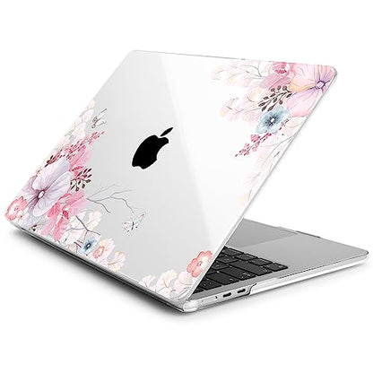 Batianda Case for MacBook Air 15" with M5 M4 M3 M2 Chip, Lovely Flower | 4-in-1 set with soft pastel floral design, lightweight slim hard shell protection for students, travelers and nature lovers - color: Lovely Flower