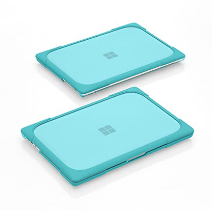 Batianda Case for Microsoft Surface Laptop 13.5 Inch,Metal Palm Rest, Blue | Heavy Duty Ergonomic Foldable Stand, TPU Bumper, Matte Hard Shell, Fits Surface Laptop 3/4/5 13.5" with Metal Palm Rest - color: Light blue, size: with Metal Palm Rest