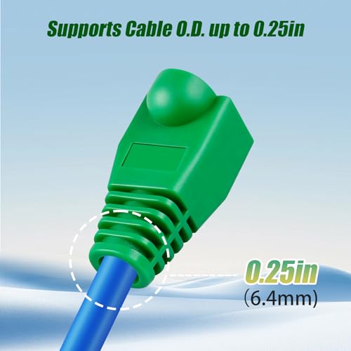 RJ45 Strain Relief Boots (Green) - color: Green